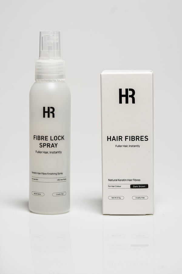 Thicker Hair Kit – Keratin Hair Fibres (27.5g) + Fibre Locking Spray (120ml)