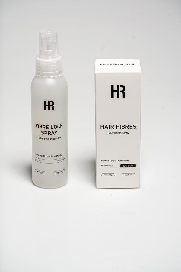 Thicker Hair Kit – Keratin Hair Fibres (27.5g) + Fibre Locking Spray (120ml)