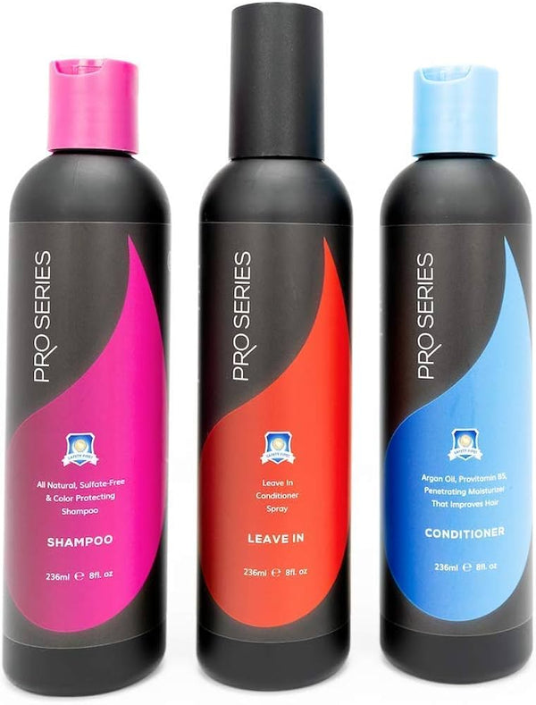 Pro Series Bundle – 8oz Bottles – Shampoo, Conditioner, Leave-In Conditioner